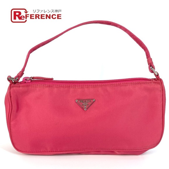 Prada Handbags - PRADA Triangle Logo Bag Shoulder Handbag Accessory Clutch Pink